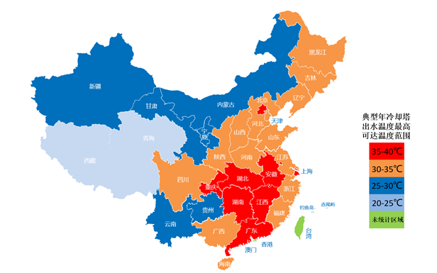 图17  全国典型年冷却塔出水温度最高可达温度范围分区地图.jpg